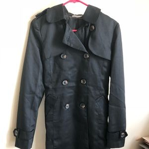 Black classic trench coat
